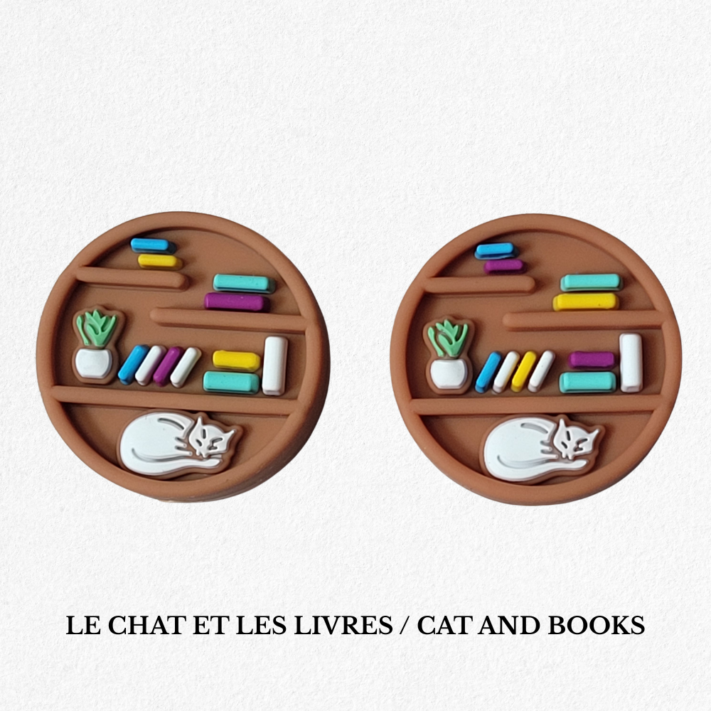 Embout d'Aiguilles - LE CHAT ET LES LIVRES