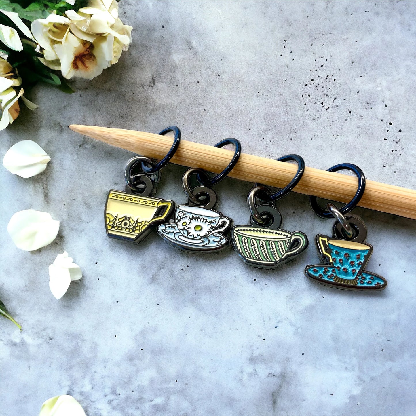 Set de 8 anneaux repères " Tea Time" par Firefly notes