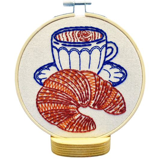Kit de broderie complet - Croissant et Latte