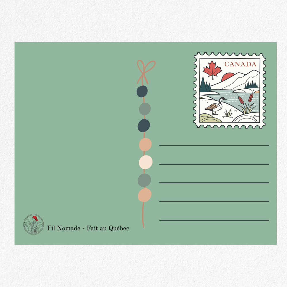 Carte postale "Tricot-Thé"