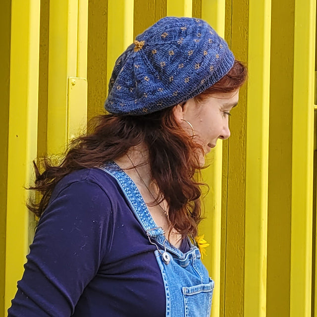 Patron Tricot - Le Béret Fleurettes
