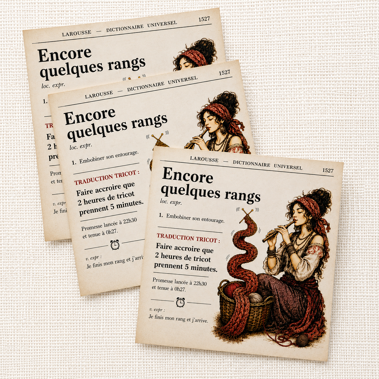 Autocollant - La Charmeuse d'Écharpe AKA "L'Embobineuse de Temps"