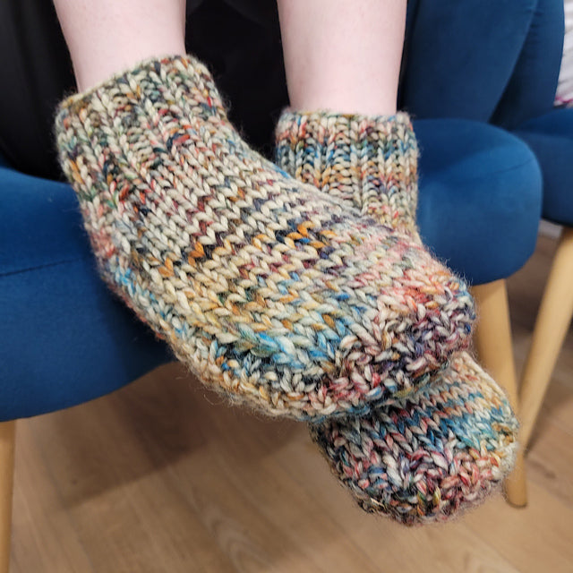 Patron Tricot : Les Pantoufles DELA