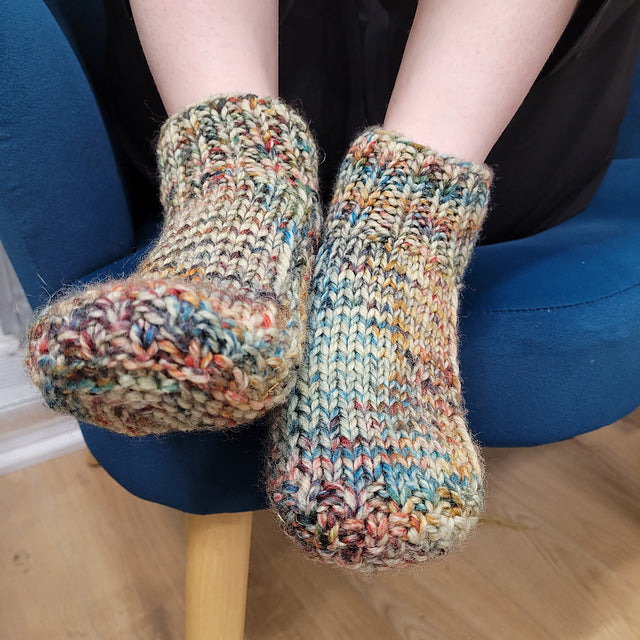 Patron Tricot : Les Pantoufles DELA