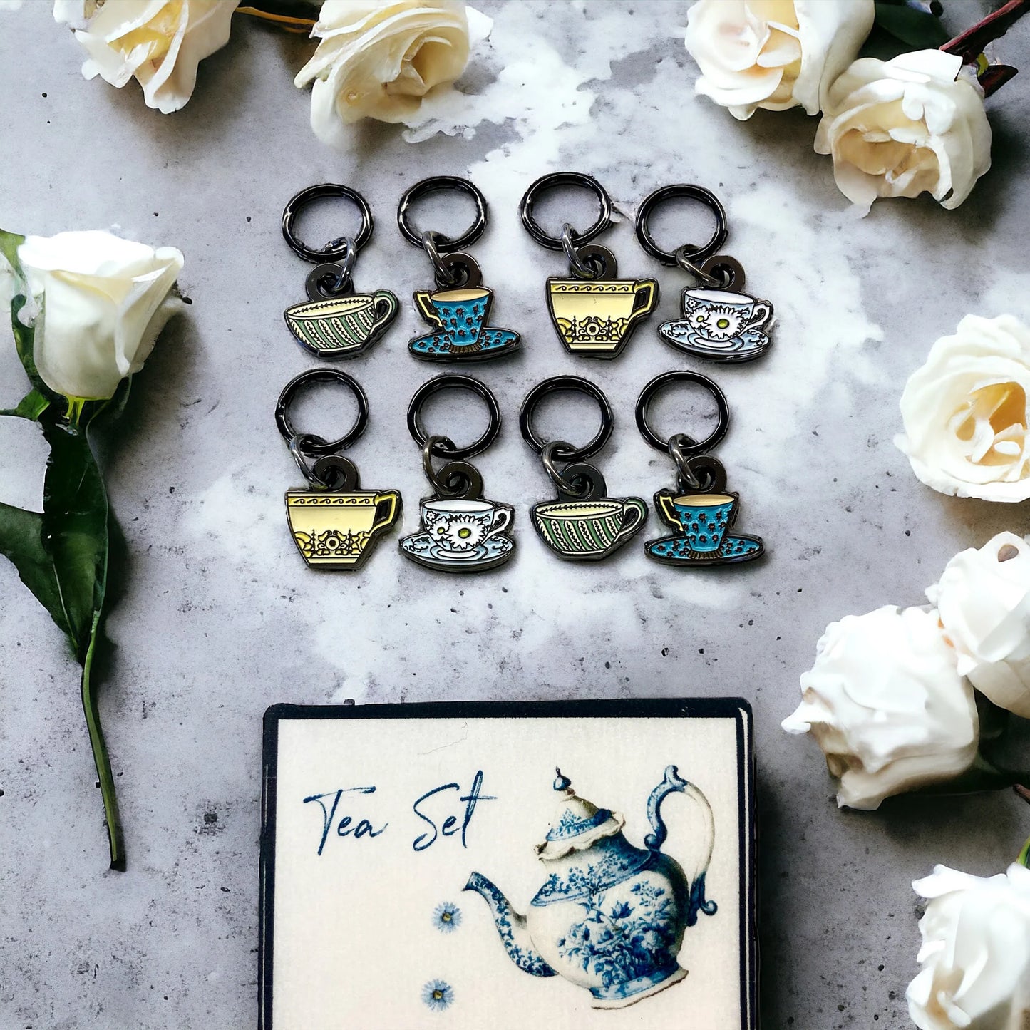 Set de 8 anneaux repères " Tea Time" par Firefly notes