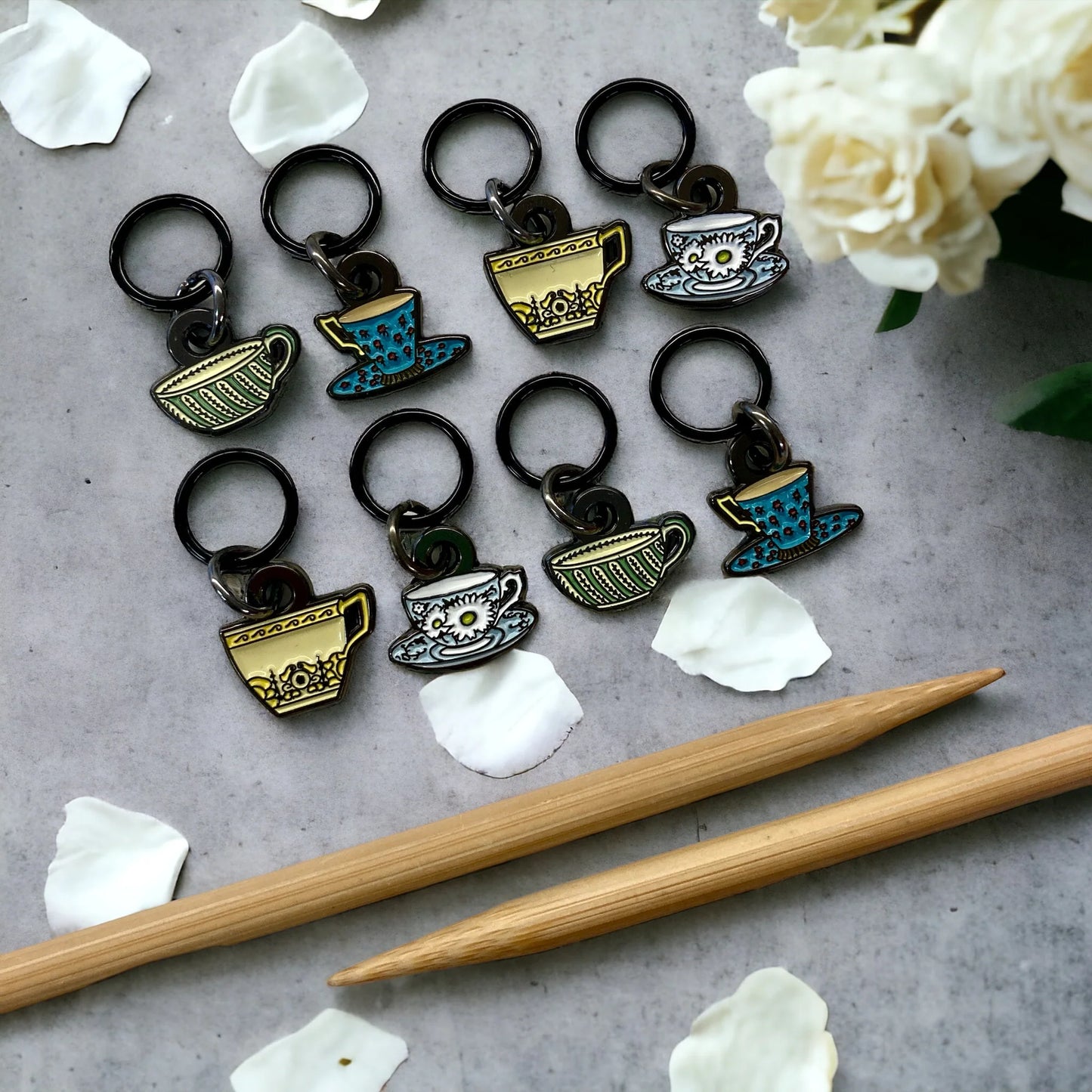 Set de 8 anneaux repères " Tea Time" par Firefly notes